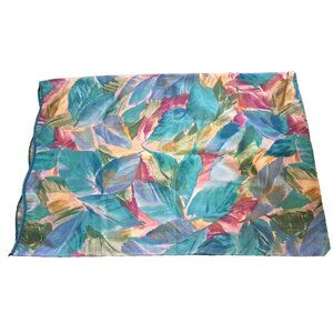 Vintage Standard Pillowcase Watercolor Floral IFI Blue Pink Scalloped Edge